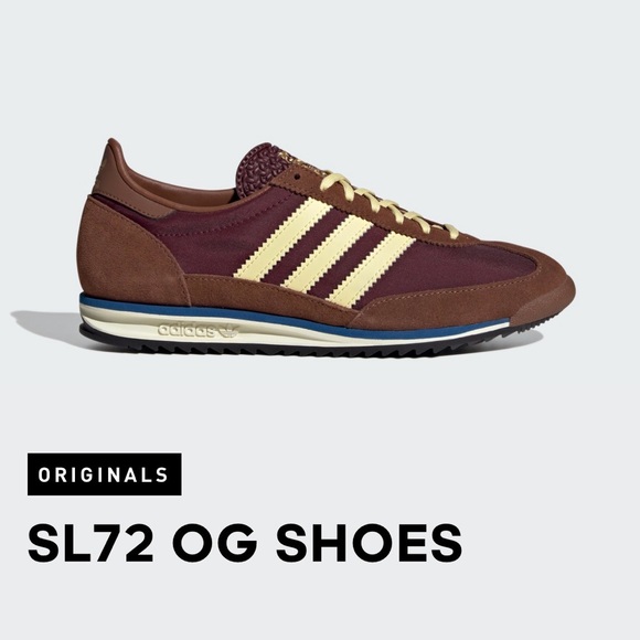 adidas Originals Shoes - adidas Originals SL72 OG Sneakers Brown, Maroon and Cream